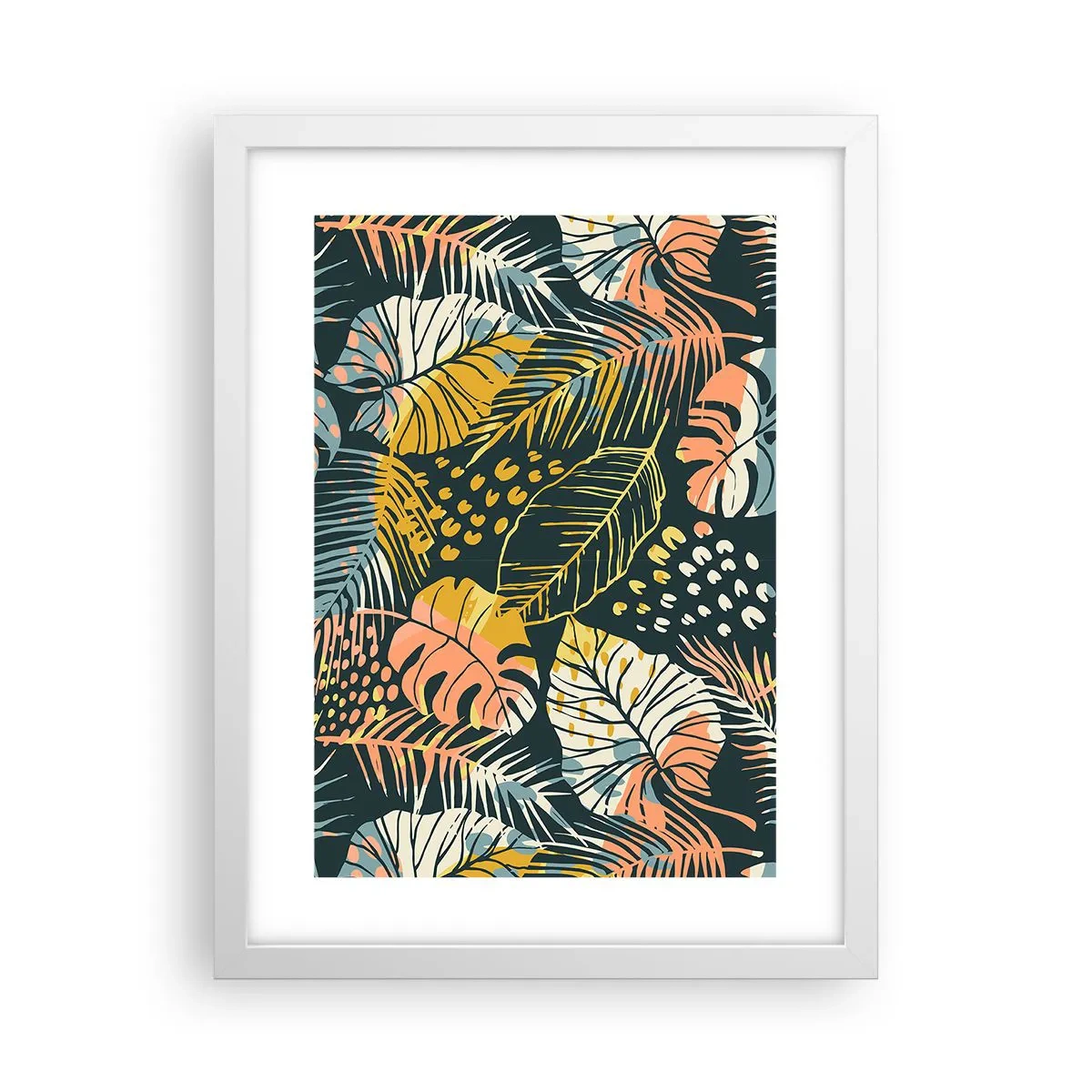 Poster in white frmae - Leafy Fantasy - 30x40 cm