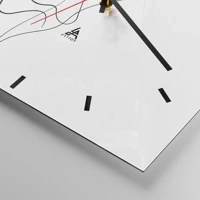 Clock face with lines