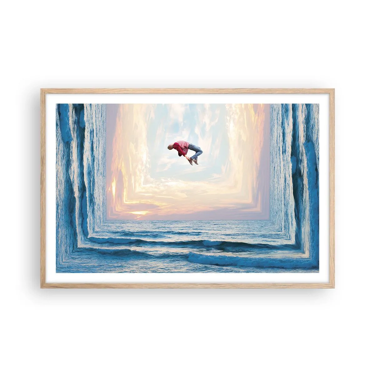 Poster in light oak frame - To Another Dimension - 91x61 cm