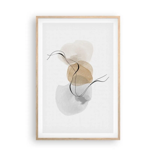 Poster in light oak frame - Air Beads - 61x91 cm