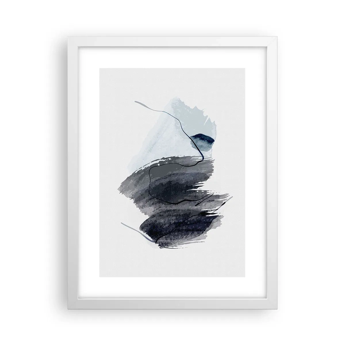 Poster in white frmae - Intensity and Movement - 30x40 cm