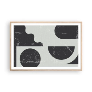 Poster in light oak frame - Composition Above and Under - 91x61 cm