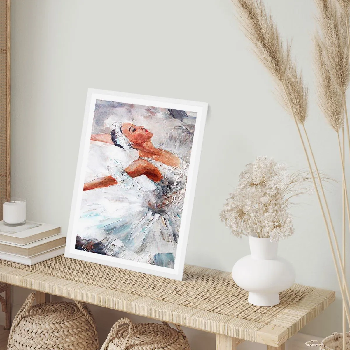 Poster in white frmae - Delicate and Light As a Tulle - 40x50 cm