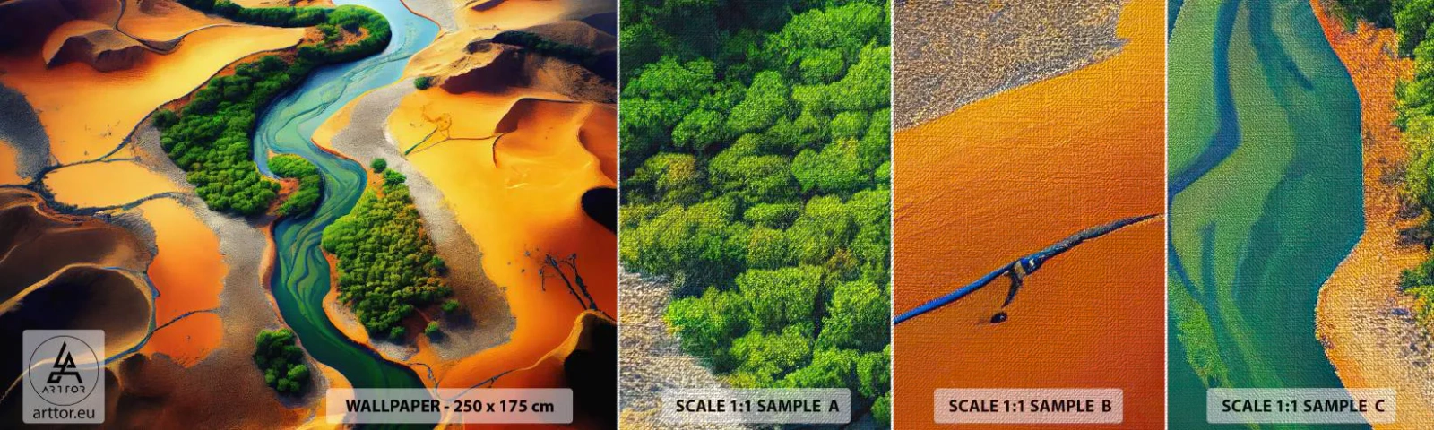 Photo Wallpaper Sample Premium Canvas - Life-giving River - Landscape, Nature, River - 100x30 cm