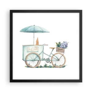 Poster in black frame - Sweet Memory of the Summer - 40x40 cm