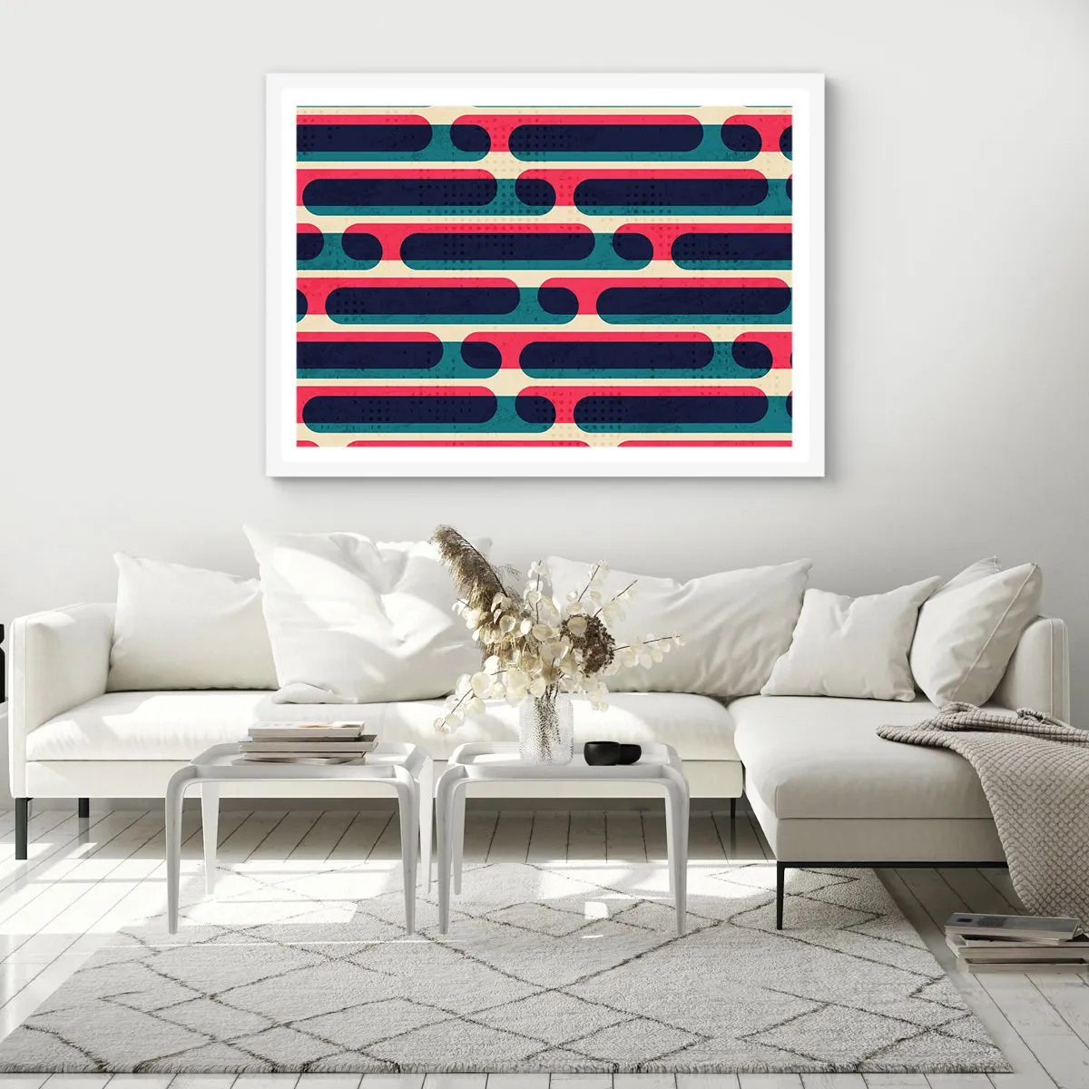 Poster in white frmae - Inwards and Forwards - 100x70 cm