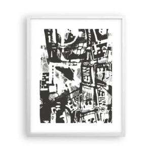 Poster in white frmae - Order or Chaos? - 40x50 cm