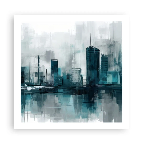 Poster - City in the Colour of Rain - 60x60 cm