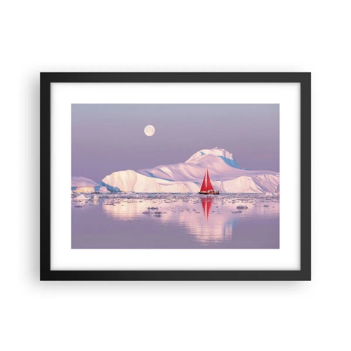 Poster in black frame - Heat of the Sail, Cold of the Ice - 40x30 cm