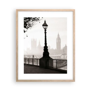 Poster in light oak frame - London Morning - 40x50 cm