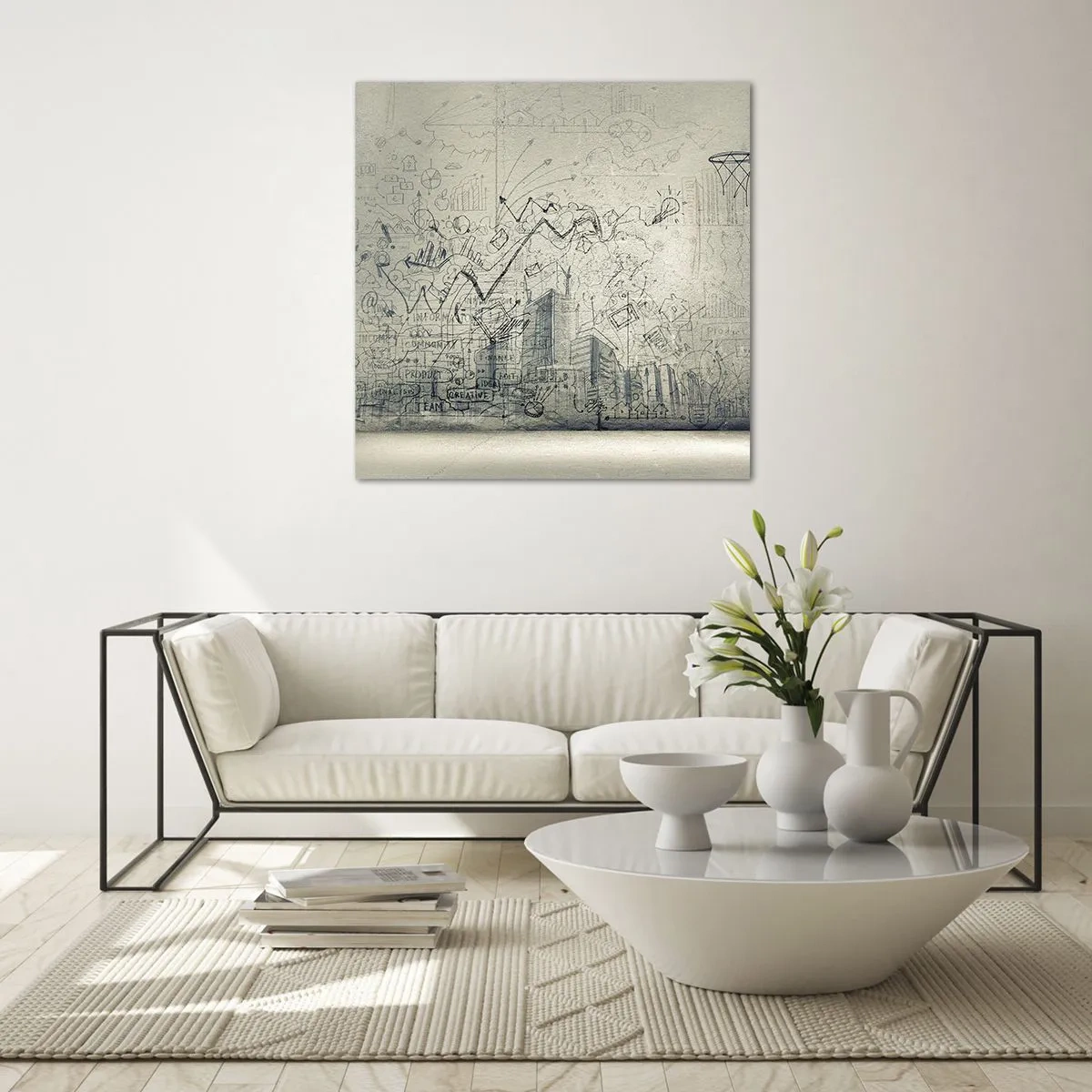 Glass picture - My Wonderful City Life - 50x50 cm