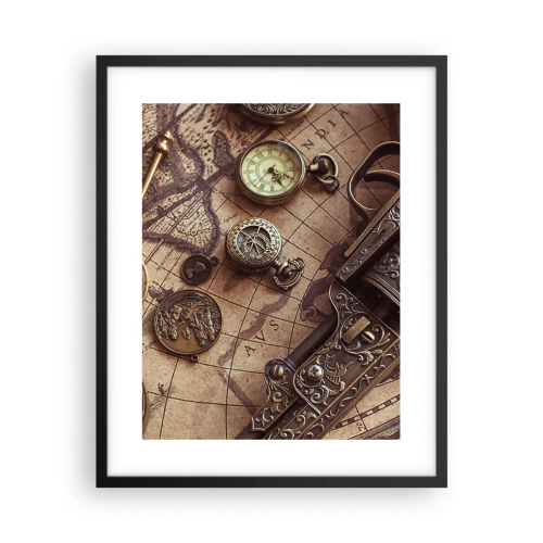 Poster in black frame - Adventure Calls - 40x50 cm