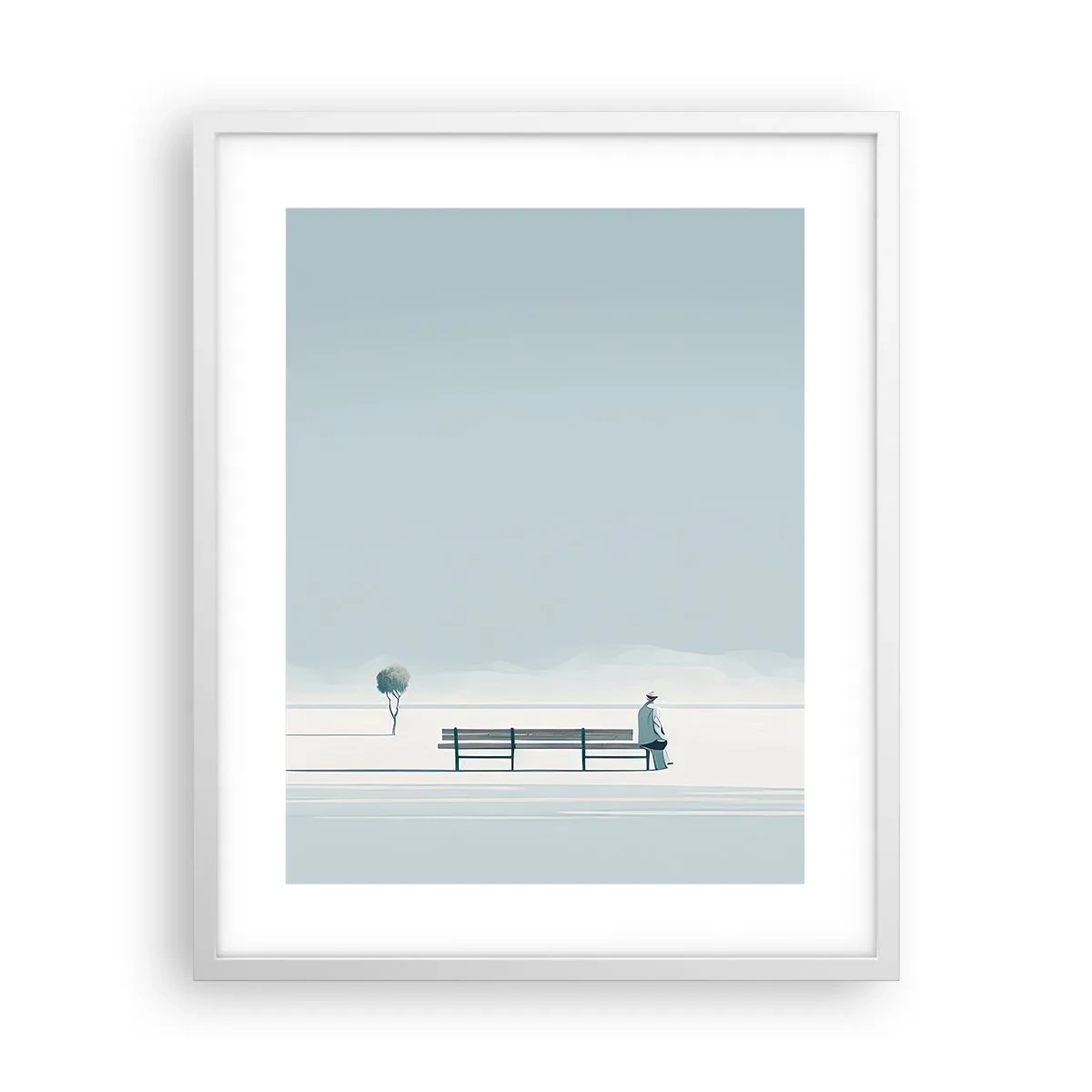 Poster in white frmae - Yes, I Am Waiting - 40x50 cm