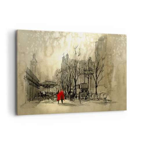 Canvas picture - A Date in London Fog - 120x80 cm