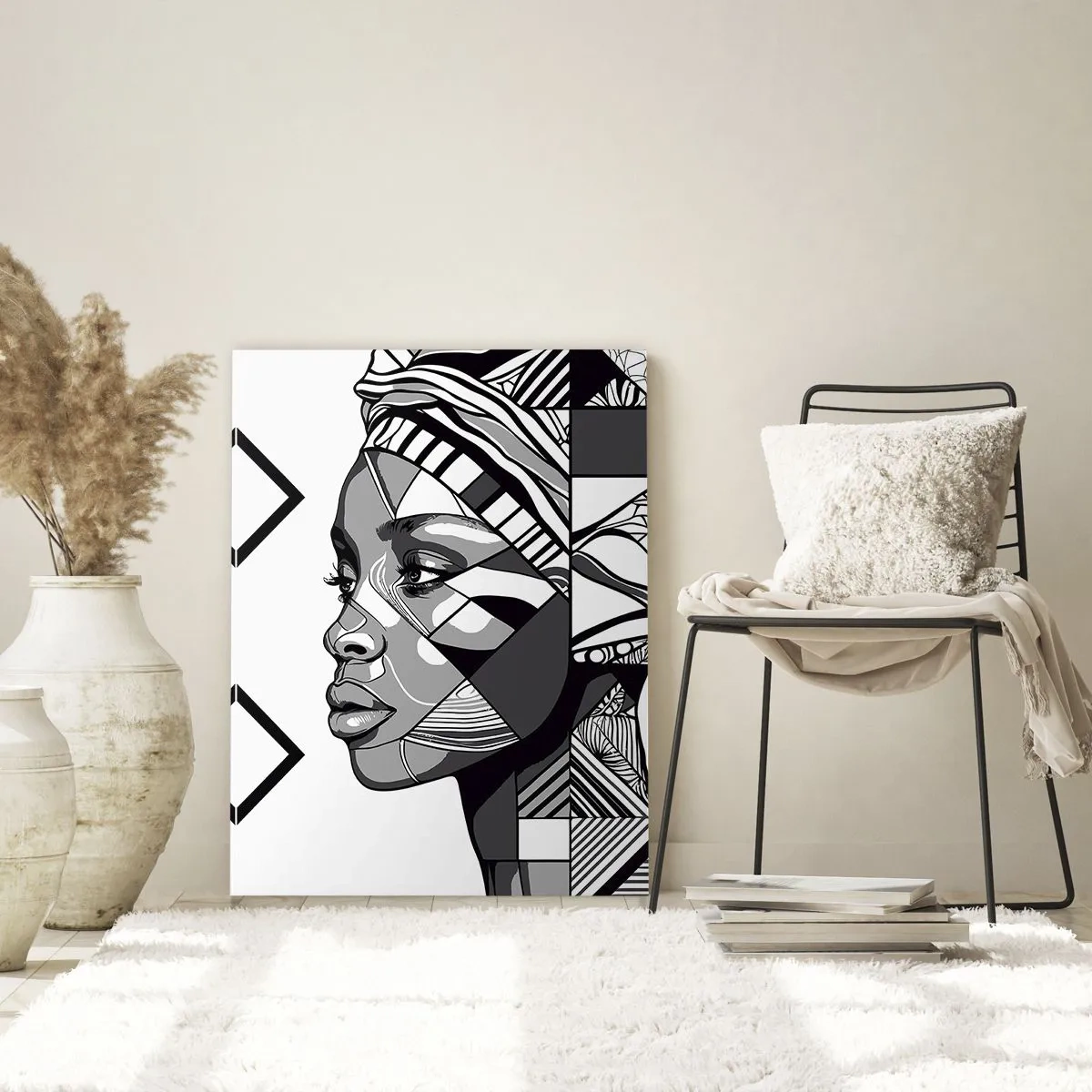 Glass picture - Ethnic Portrait - 50x70 cm