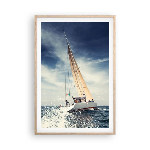 Poster in light oak frame - They Won't Catch Us - 61x91 cm