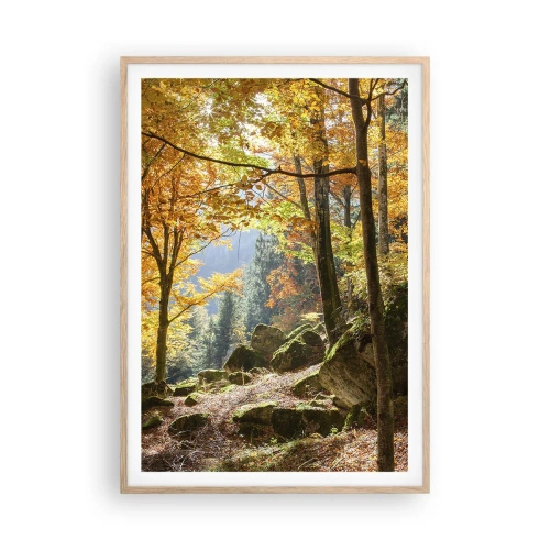 Poster in light oak frame - Time for Rest - 70x100 cm