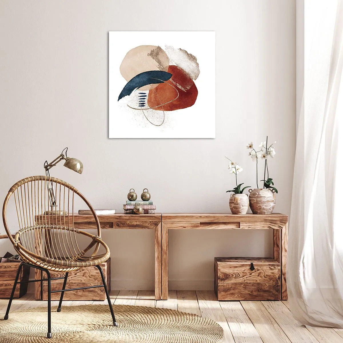 Canvas picture - Oval Composition - 70x70 cm