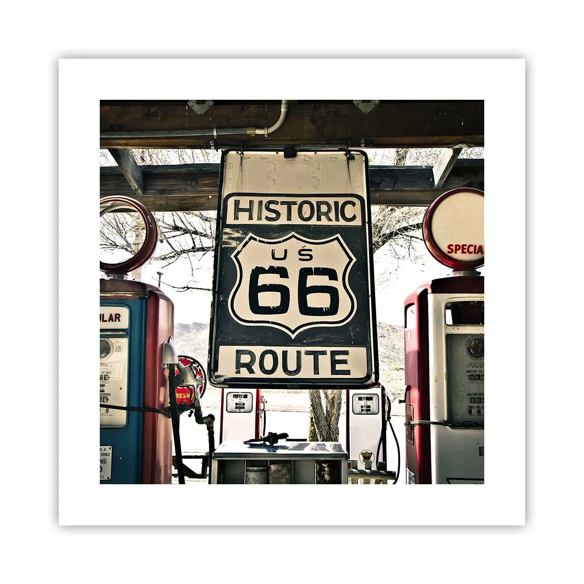 Poster - American Retro Trip - 40x40 cm