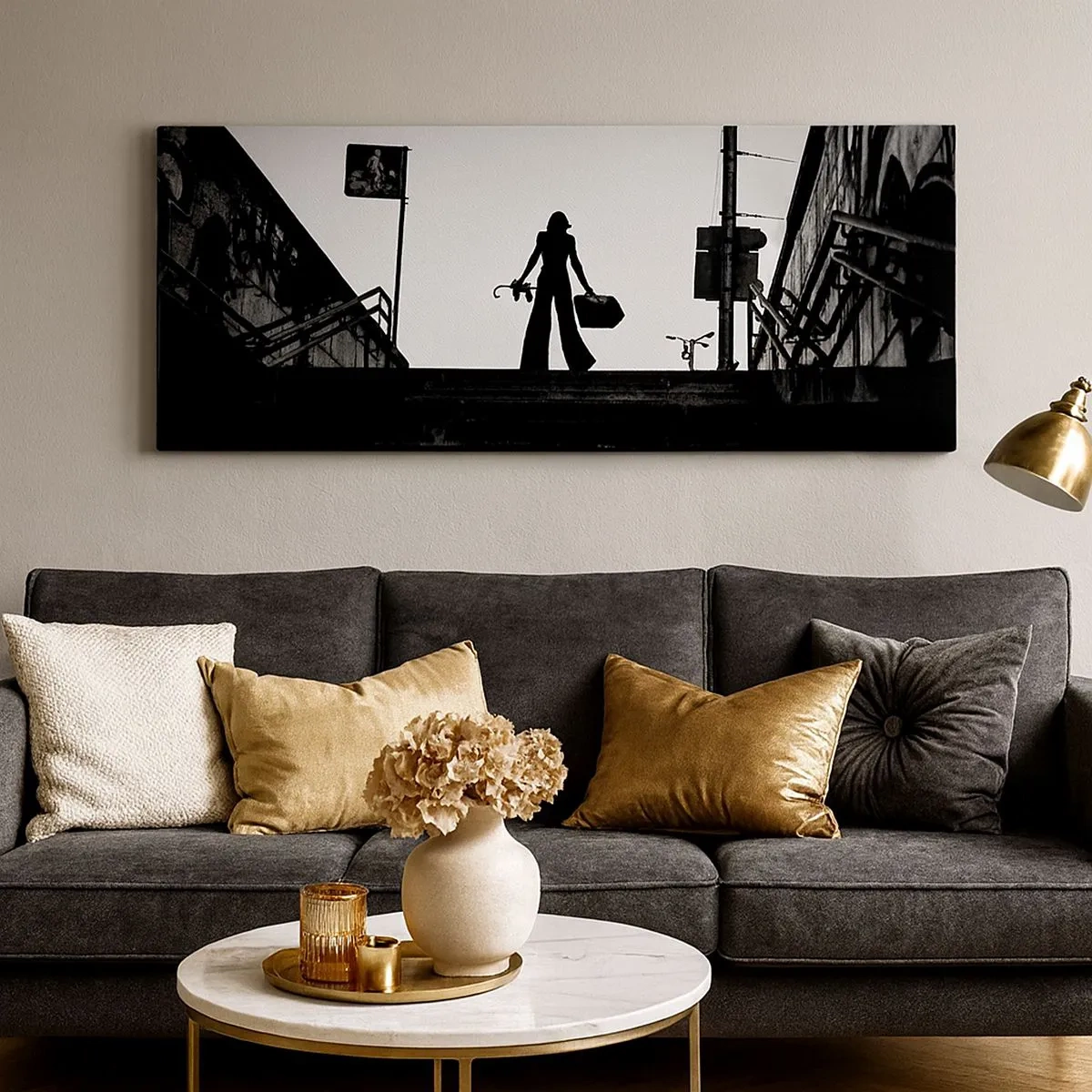 Canvas picture - City Wander - 100x40 cm