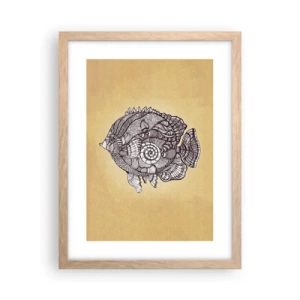 Poster in light oak frame - From the Ocean of Ornaments - 30x40 cm