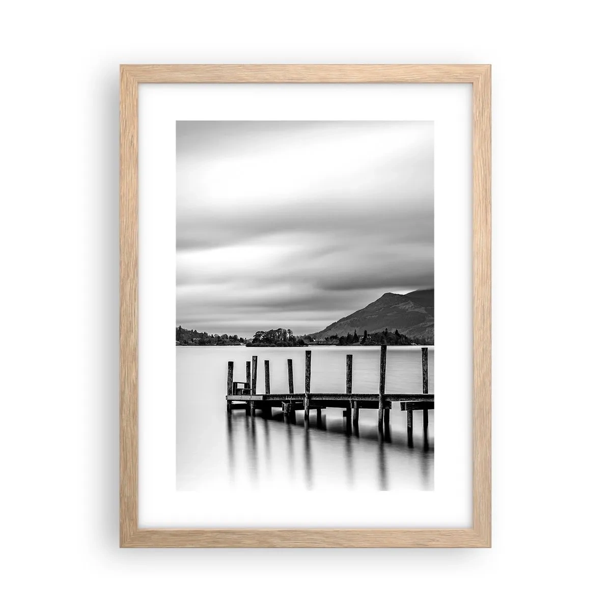 Poster in light oak frame - Tranquility and Power - 30x40 cm