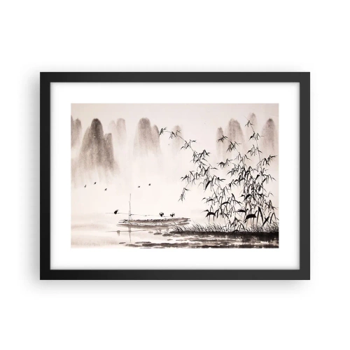 Poster in black frame - Quiet As a Rice Field - 40x30 cm
