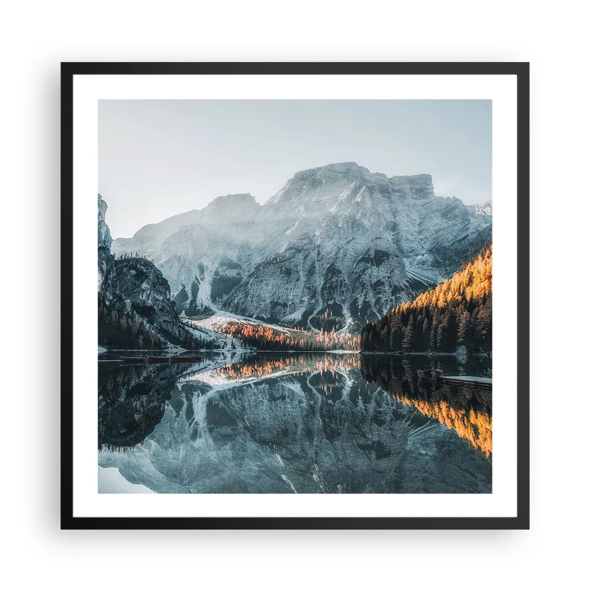 Poster in black frame - Mirror Landscape - 60x60 cm