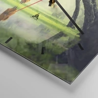 Clock face with lines