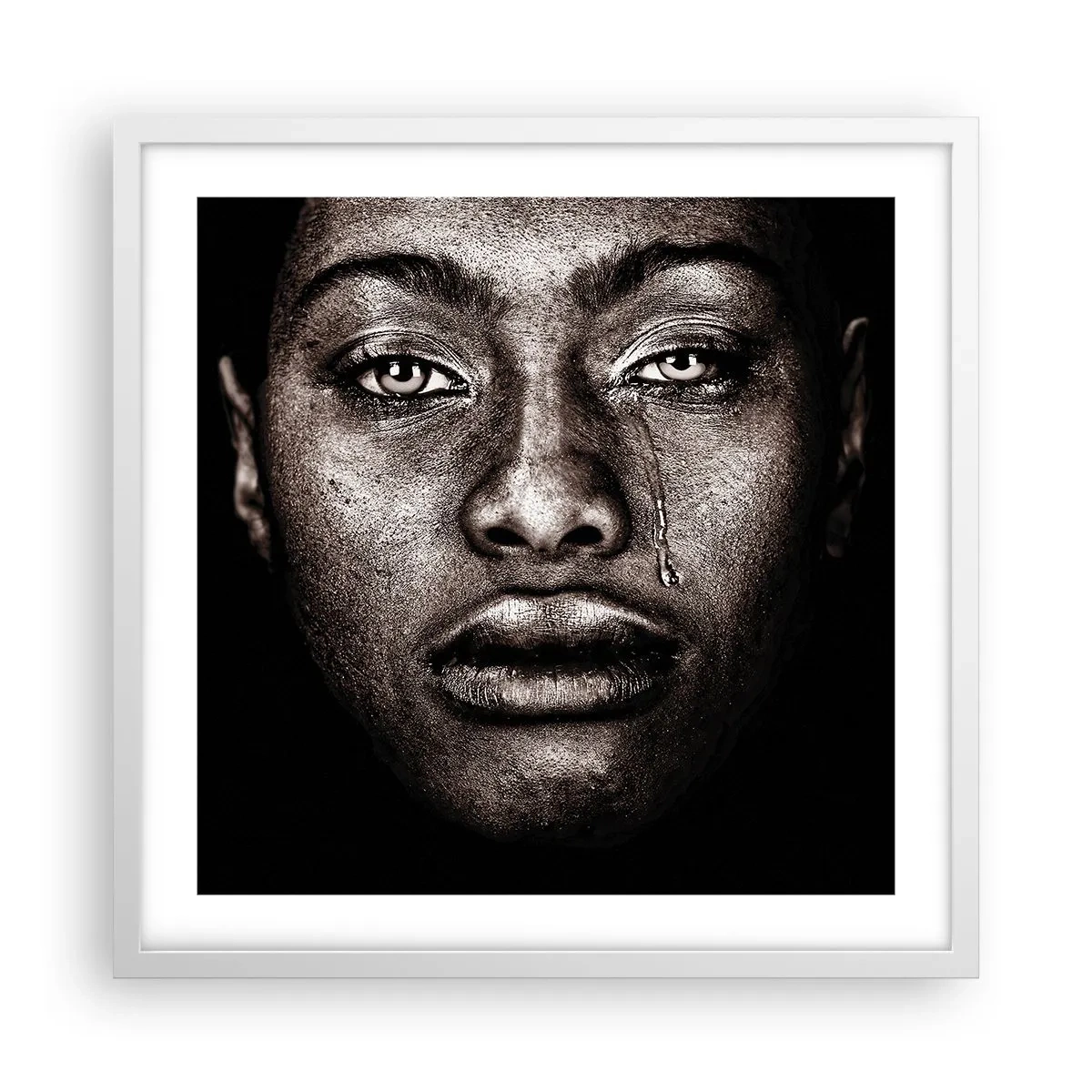 Poster in white frmae - One Tear - 50x50 cm