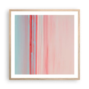 Poster in light oak frame - Abstract at Dawn - 60x60 cm