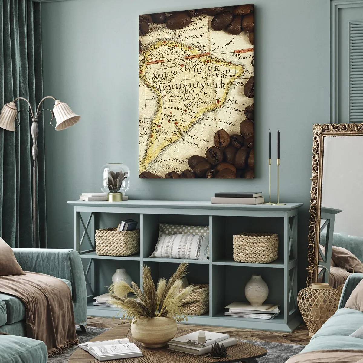 Canvas picture - Where Does the Best Coffee Come from? - 65x120 cm