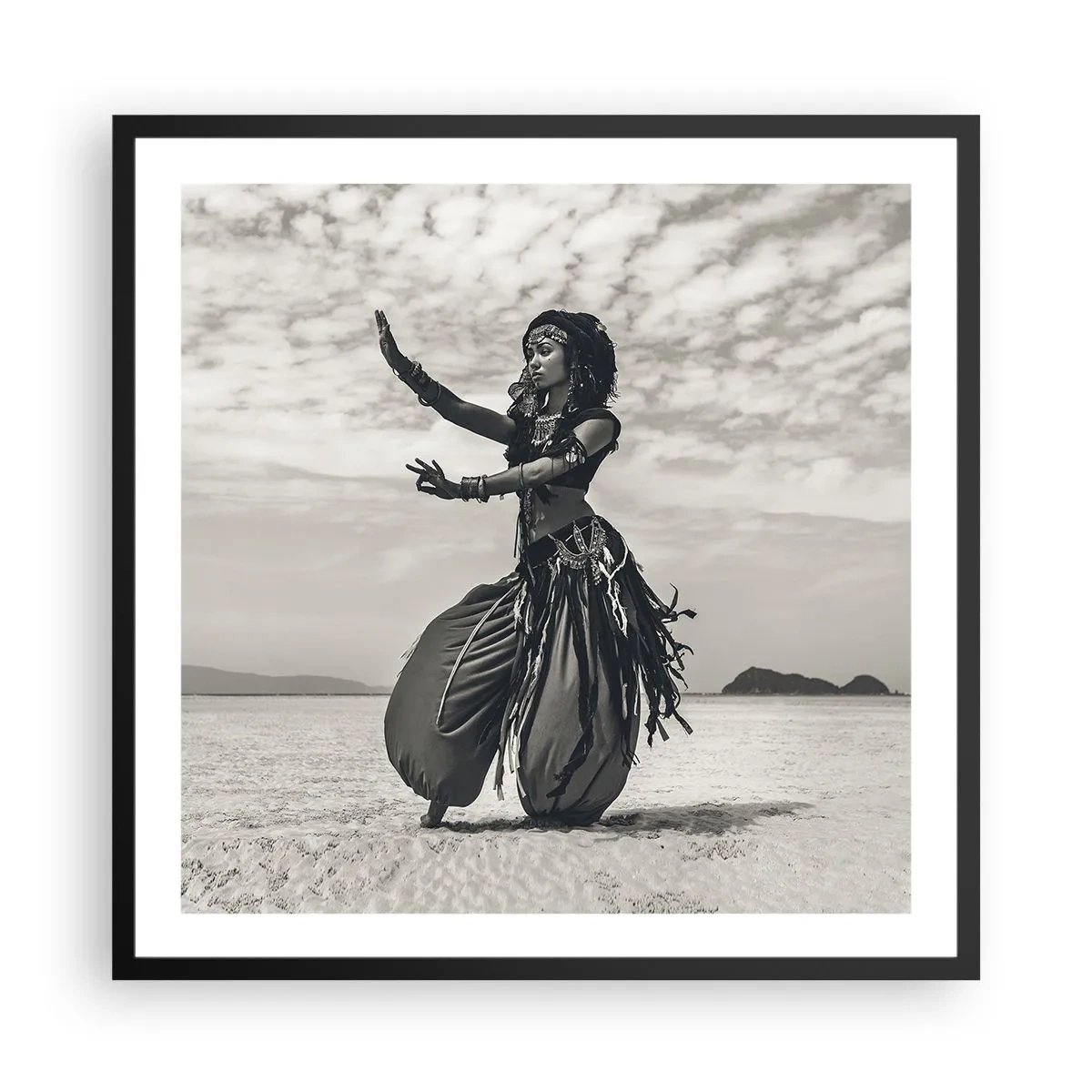 Poster in black frame - Dance of Southern Islands - 60x60 cm