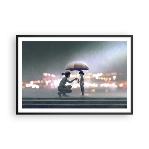 Poster in black frame - And Everything Is All Right - 91x61 cm