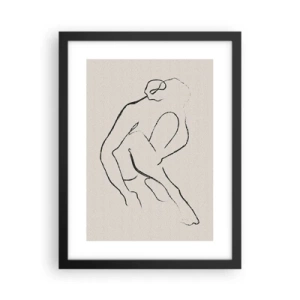 Poster in black frame - Intimate Sketch - 30x40 cm