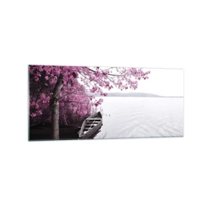 Glass picture - In Pink Silence - 120x50 cm