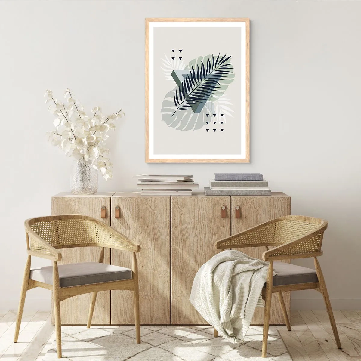 Poster in light oak frame - Nature and Geometry - Two Orders? - 30x40 cm