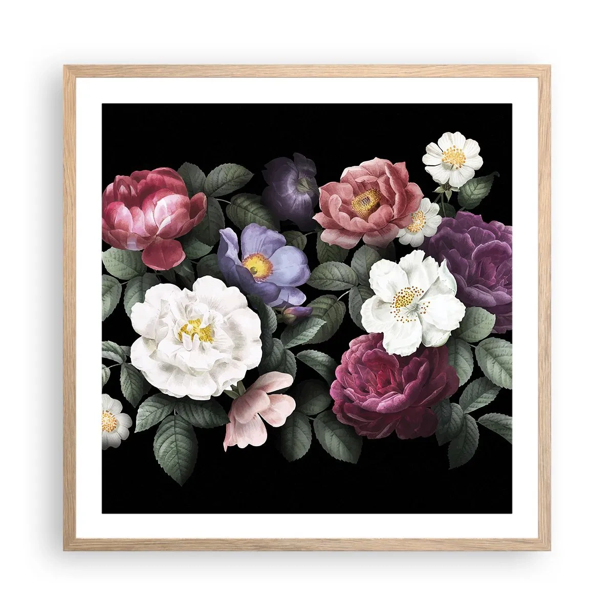 Poster in light oak frame - From an English Garden - 60x60 cm