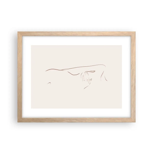 Poster in light oak frame - Shape of Desire - 40x30 cm