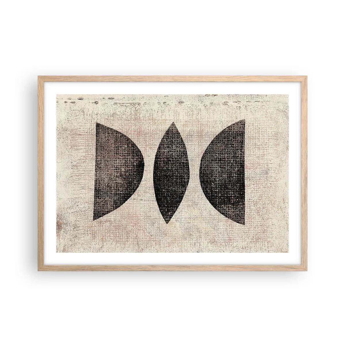 Poster in light oak frame - Ethnic Abstraction - 70x50 cm