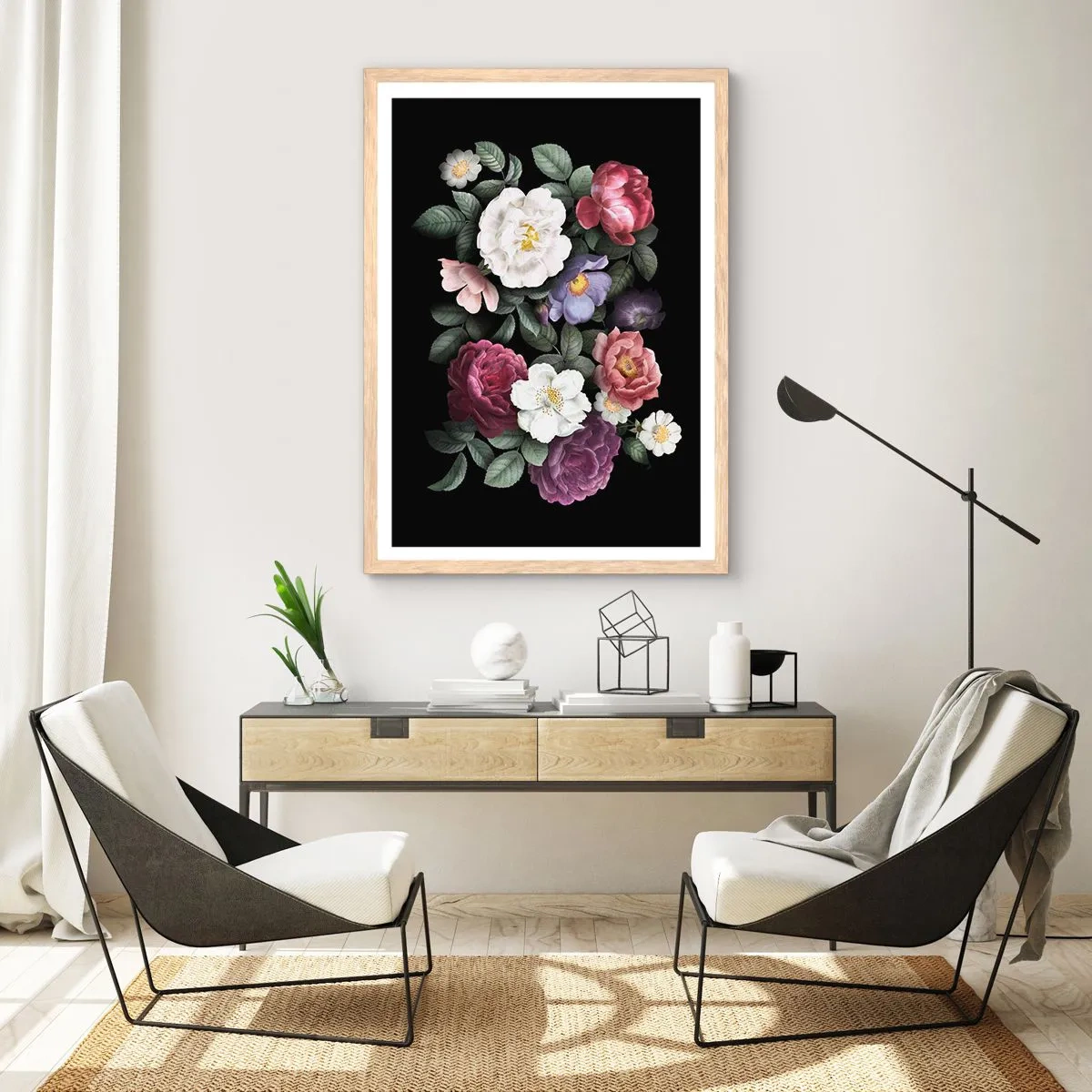 Poster in light oak frame - From an English Garden - 40x50 cm