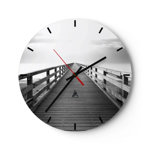 Wall clock - Clock on glass - In the Distance… - 40x40 cm