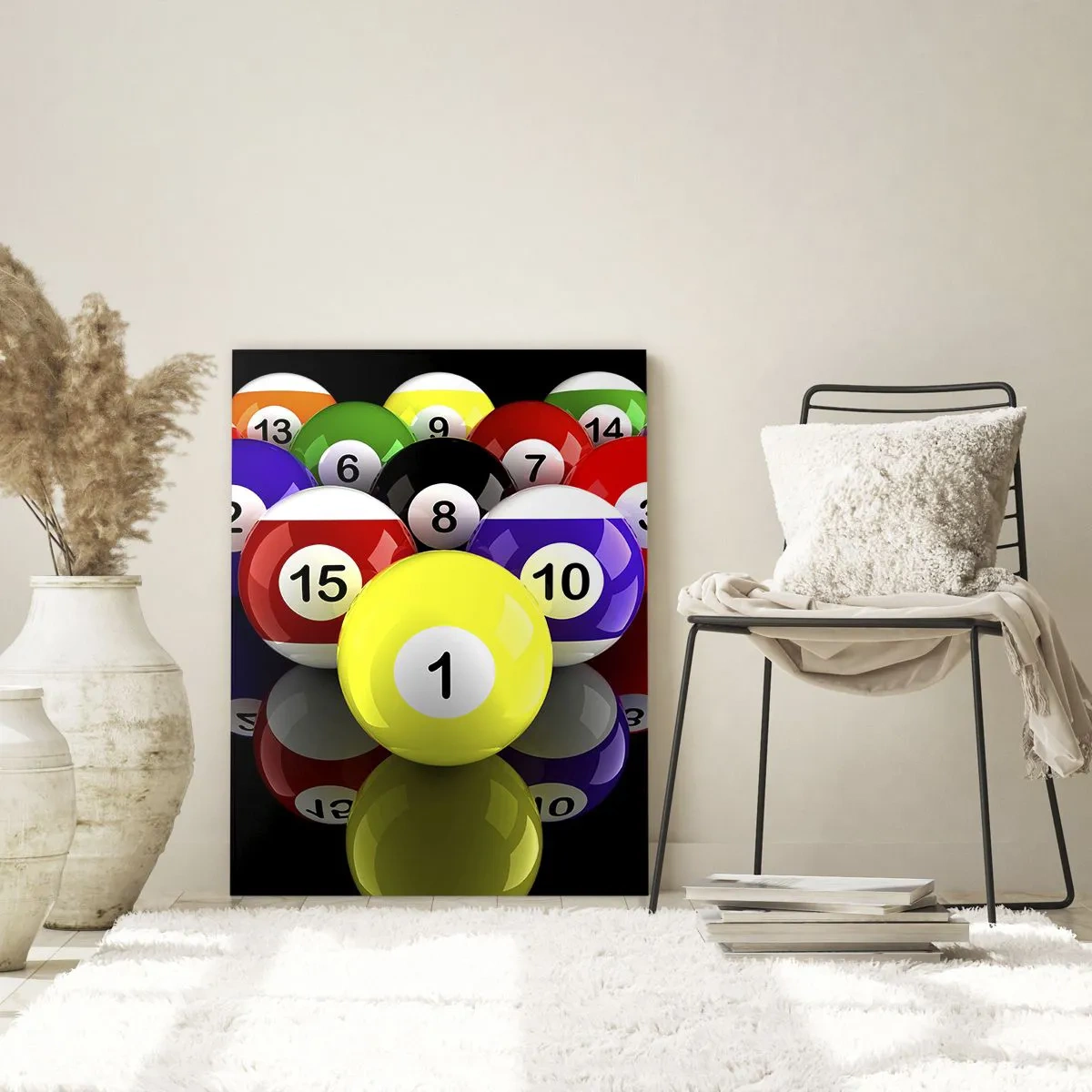 Glass picture - Different Colours of a Game - 50x70 cm