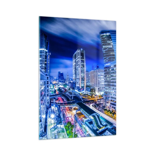 Glass picture - Rhythms of a City by Night - 50x70 cm