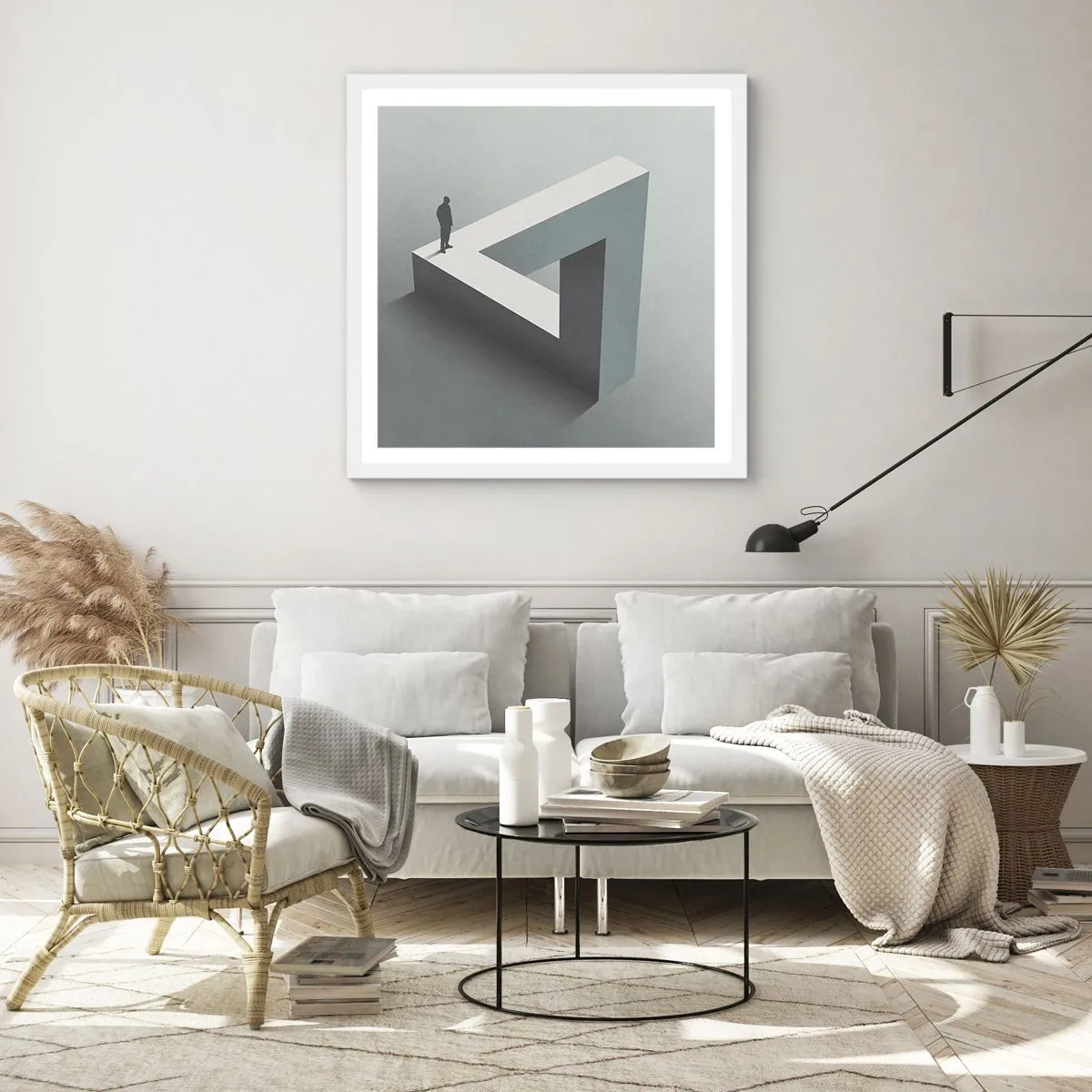 Poster in white frmae - And Yet It Is Possible - 50x50 cm