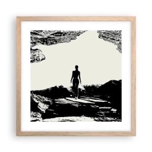 Poster in light oak frame - New Look - 40x40 cm