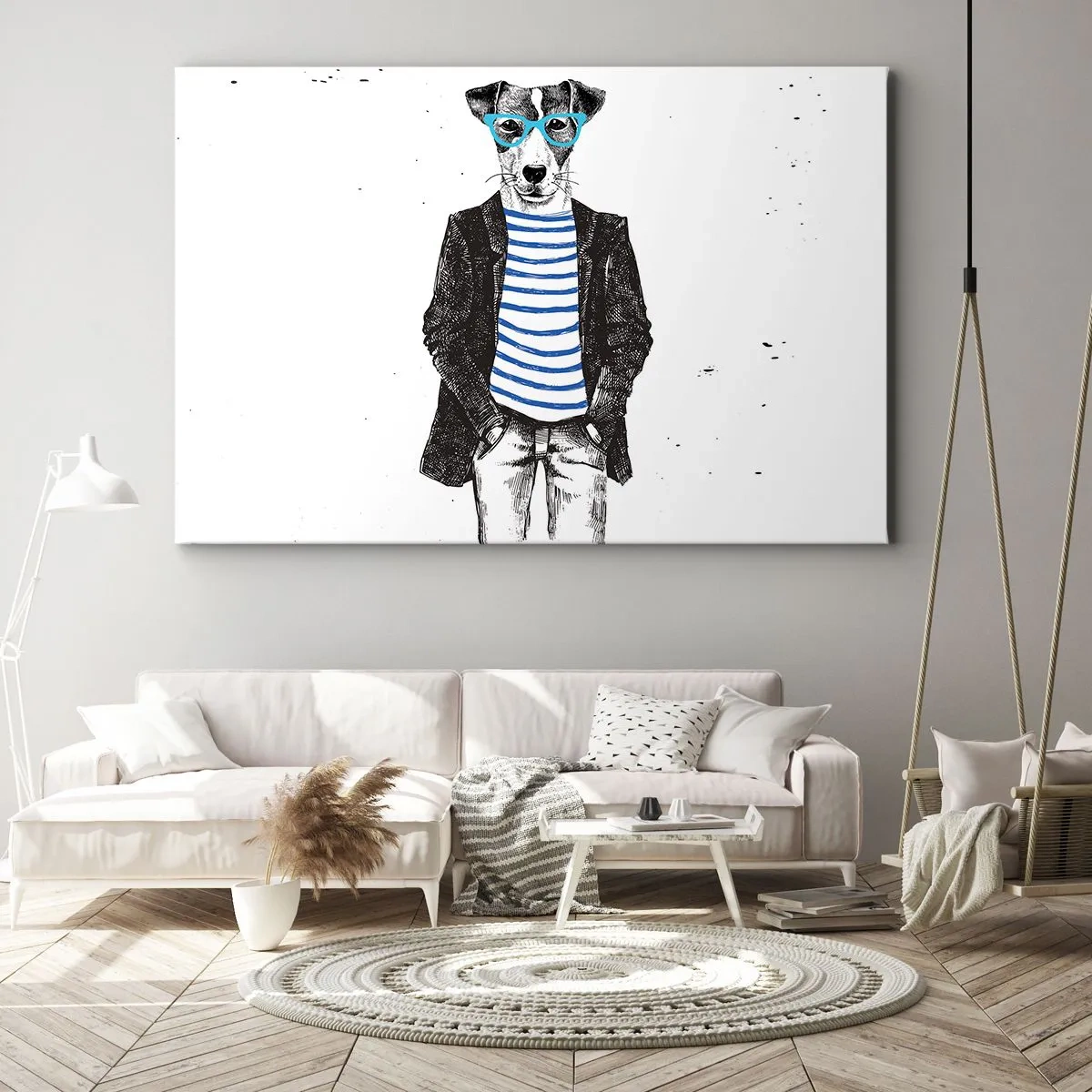Canvas picture - Gentleman Dog - 120x80 cm