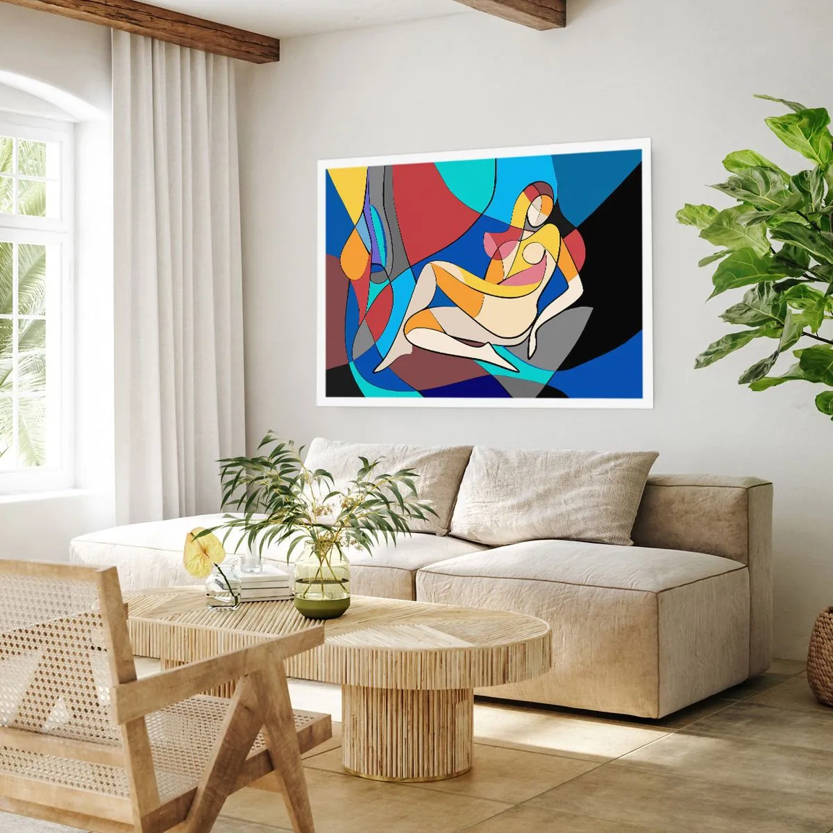 Poster - Cubist Nude - 40x30 cm
