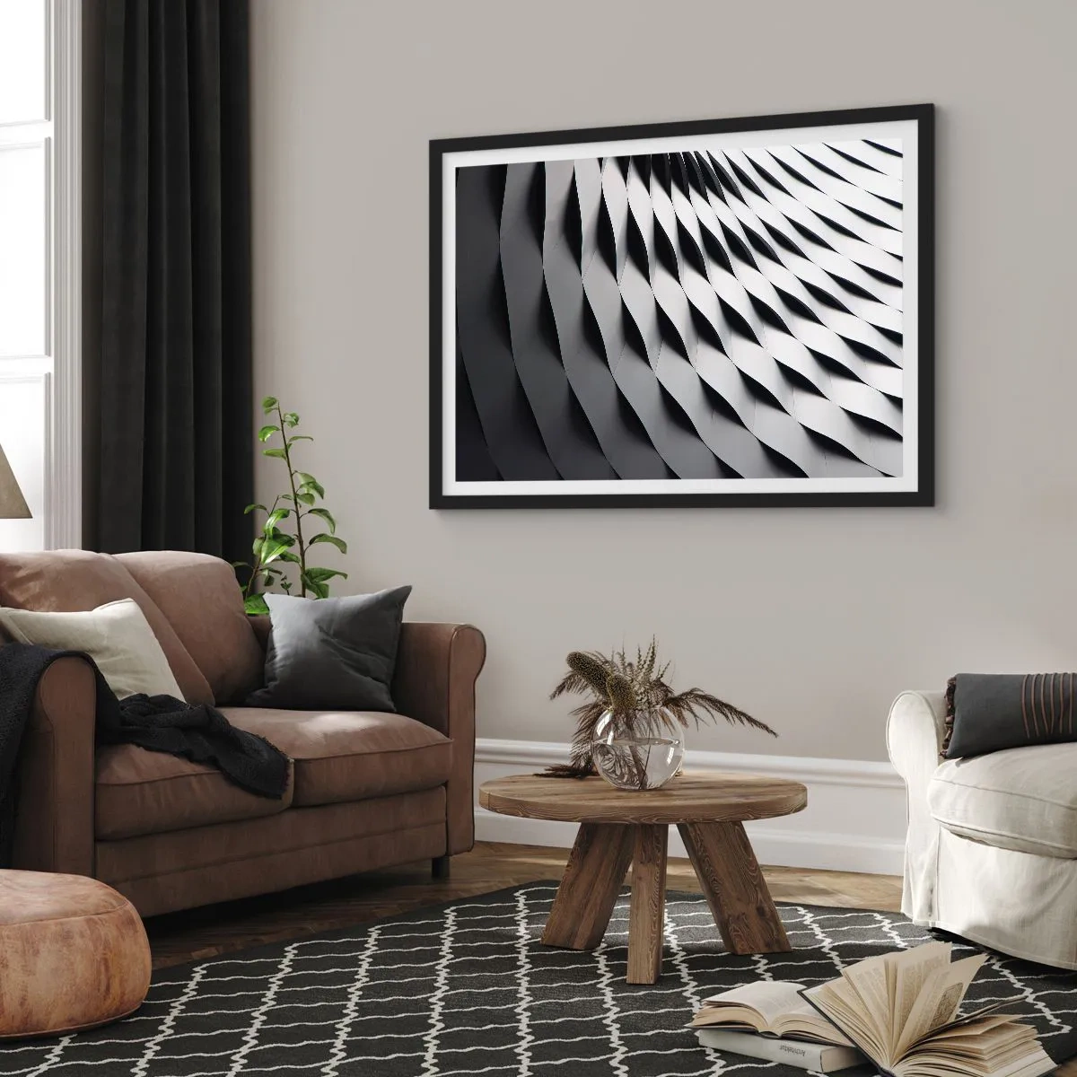 Poster in black frame - On the Surface of the Wave - 50x40 cm