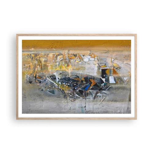 Poster in light oak frame - All Will Work out - 100x70 cm